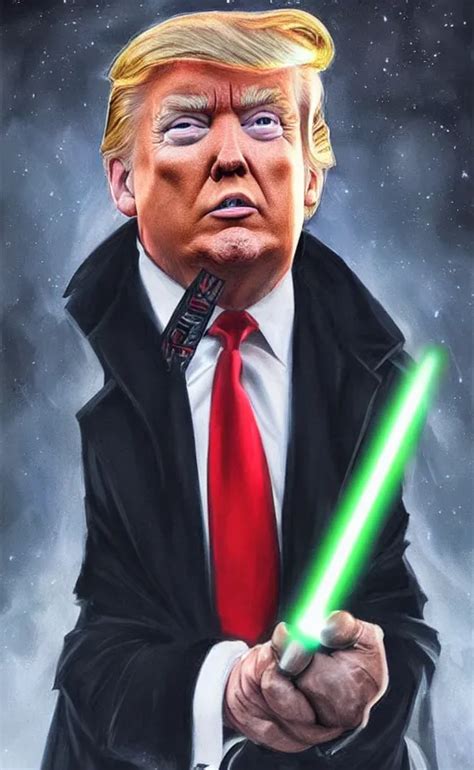 A Beautiful Donald Trump As A Sith Lord Portrait Stable Diffusion