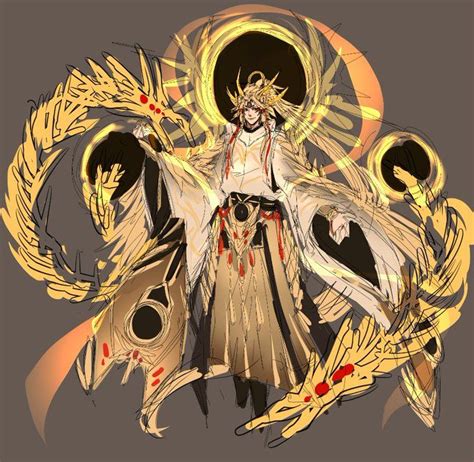human king ghidorah human godzilla art fantasy character design