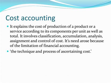 Ppt Nature And Scope Of Cost A Cing Powerpoint Presentation Free