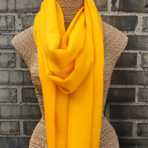 Bright Yellow Scarf Clearance Sale Thanksgiving Holiday Etsy