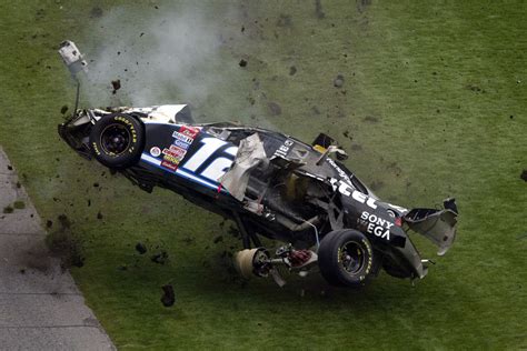 RYAN NEWMAN: DAYTONA, 2003 Ryan Newman barrel rolls his No. 12 Penske ...