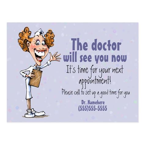 Doctor Medical Appointment Reminder Card Zazzle