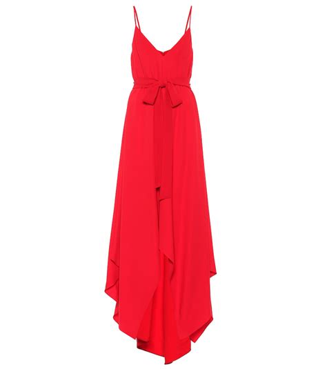 Valentino Belted Maxi Dress In Red Modesens