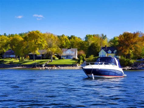 Boat In Lake In Autumn Free Stock Photo Public Domain Pictures