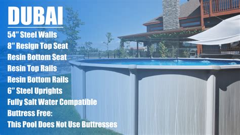 15 X 25 Oval 54 Deep Dubai Above Ground Pool Kit