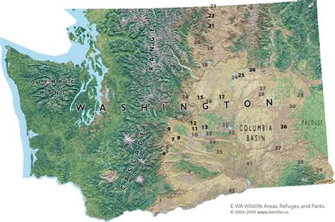 Eastern Washington wildlife areas, refuges, and parks