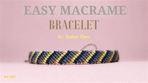 Basic Macrame Tutorial For Beginners: Unisex Bracelet - YouTube