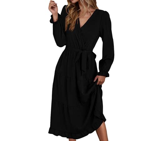 Chaoheng Clearance Long Dresses Plus Size Deals Dresses Long Sleeve