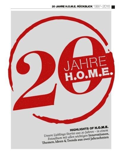 20 JAHRE H O M E