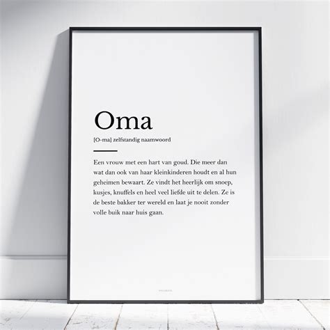 Oma Poster Met Naam Wallable