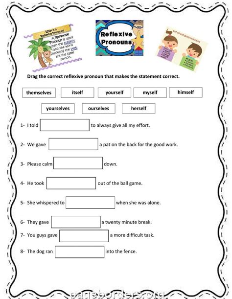 Reflexive Pronouns Worksheet