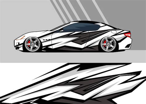 Premium Vector Racing Car Wrap Design Vector Premium Vector Gray And