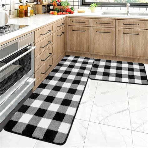 Amazon HEBE Kitchen Rug Sets 2 Piece With Runner Non Slip