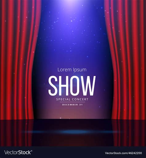 Theater stage with open curtains Royalty Free Vector Image