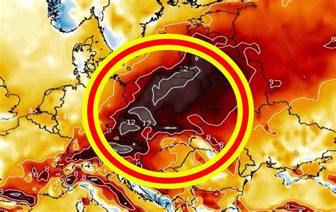 Upa W Pa Dzierniku Stopni Celsjusza Anomalia Temperatury Tak