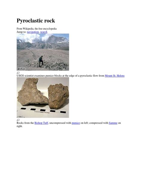 Pyroclastic Rock | PDF | Types Of Volcanic Eruptions | Volcanic Ash