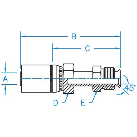 Mix 45° Sae Male Inverted Flare Mix 06 08 Kurt Hydraulics