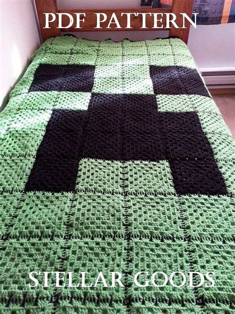 Minecraft Crochet Blanket Pattern C2c Creeper Blanket Artofit