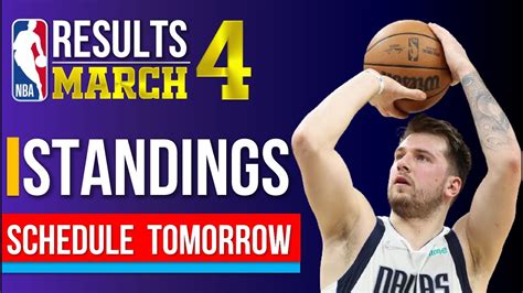 Nba Standings Today Nba Games Today March 4 2024 Game Results Today