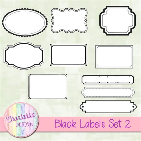 Free Labels Design Elements In Black