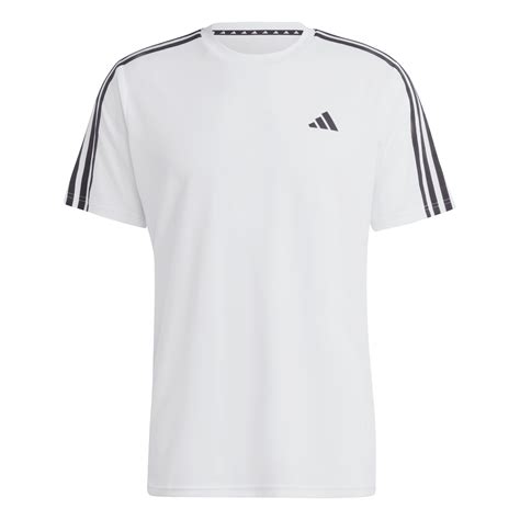 Train Essentials 3 Stripes Training T Shirt Miesten T Paita Urheilupaidat Train Essentials