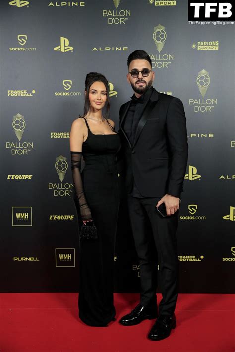 Nabilla Vergara Shows Off Her Cleavage At The Ballon DOr France