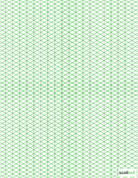 Isometric Triangular Graph Paper Green Download Printable Pdf