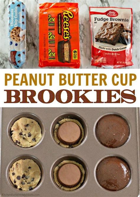 Peanut Butter Cup Brookies Peanut Butter Cups Dessert Peanut Butter