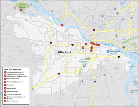 Map of Little Rock, Arkansas - GIS Geography