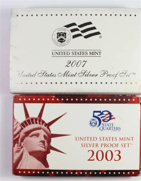 2003 & 2007 Us Silver Proof Sets Auction