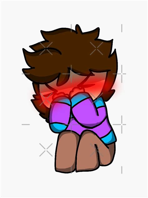 Frisk Undertale Anson Blushing Sticker For Sale By Onethyfox