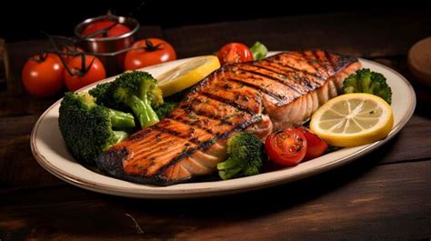 Premium AI Image | A Photo of Grilled Salmon Fillet