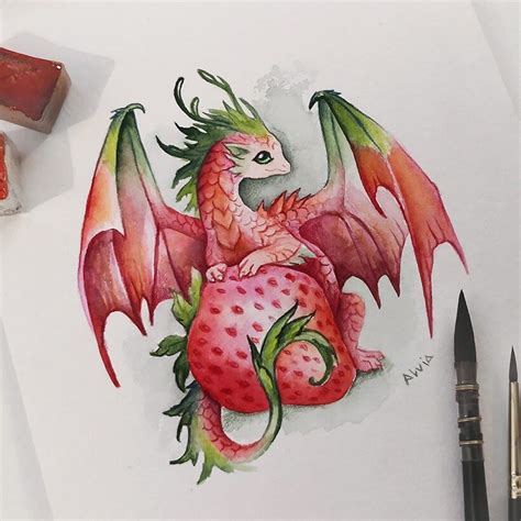 Fantasy Dragons Drawings And Paintings Fantasy Dragon Art Cute