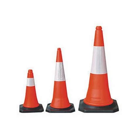 White And Orange Abs Plastic Traffic Safety Cones At In New Delhi