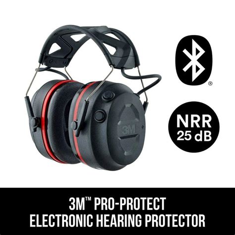 3m Pro Protect Wireless Electronic Hearing Protector With Bluetooth