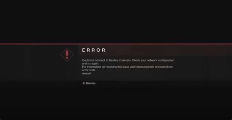 Как исправить ошибку Destiny Error Code Weasel Полное руководство