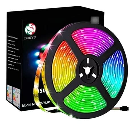 Tira Led Multicolor Rgb 5050 Rollo 5 Metros Luces 80 Piezas