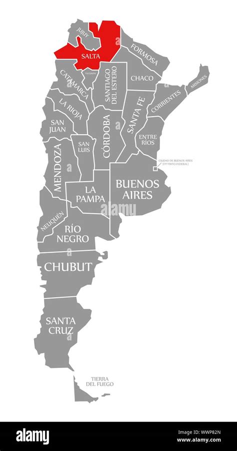 Mapa de provincia de salta Imágenes recortadas de stock Alamy