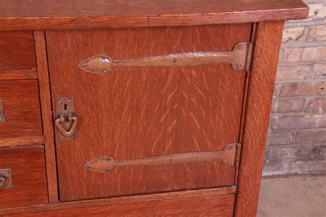 Gustav Stickley Mission Oak Arts And Crafts Sideboard Circa 1900 At