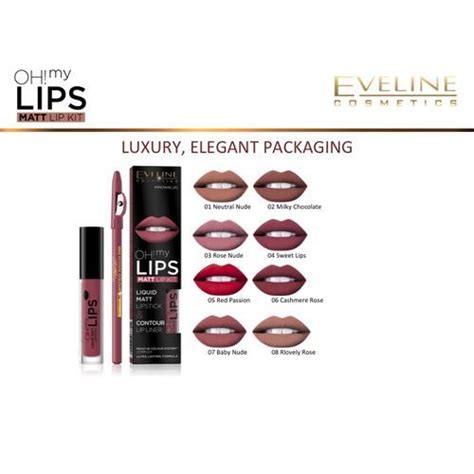 Eveline Kit Lèvres N07 Baby Nude Oh My Lips Gloss Contour à