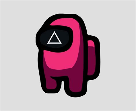 Squid game Among Us Design Clothes Pink Triangle Shape Symbol of