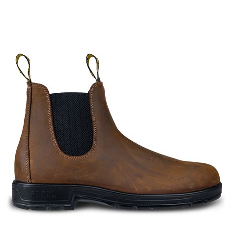 Rebel Urban Retro Classic Chelsea Boot Dark Brown Rebel Safety Gear