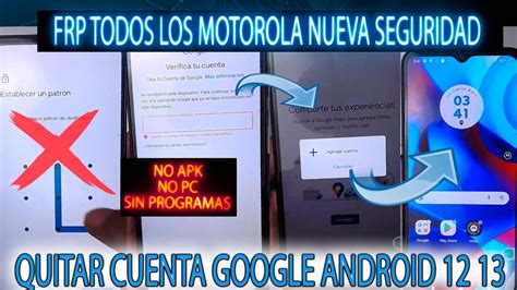 FRP QUITAR ELIMINAR CUENTA GOOGLE NUEVO METODO MOTOROLA G13 G23 G20 G30