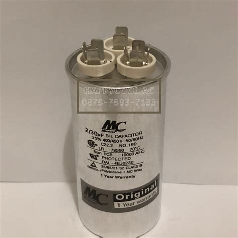 Kapasitor 2 30 UF 2 30 Mikro Merk MC 3 Kaki Capacitor AC 2 30 Mikro