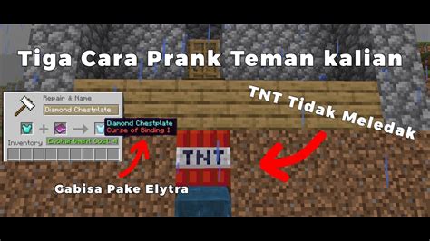 3 Cara Prank Teman Kalian Di Minecraft Minecraft Indonesia Youtube