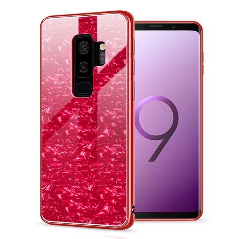 Bakeey Shell Pattern Glossy Glass Soft Edge Protective Case For Samsung Galaxy S9s9 Plus Sale