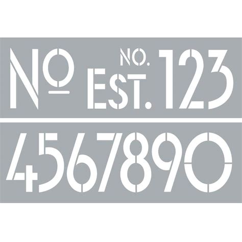 Americana Decor 6 in. x 18 in. Art Deco Numbers Stencil ADS322-K - The Home Depot