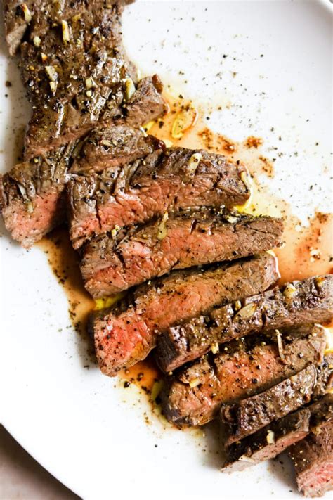 Bavette Steak Broiled Garlic Flank Steak • The Heirloom Pantry