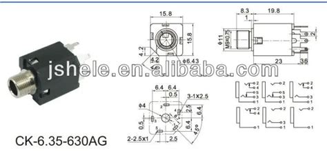 6.35mm Mono Audio Jack - Buy Circular I/o Connectors / Audio 6.3mm ...