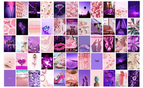 Joencost 60pcs Pink Wall Collage Kit Aesthetic Pictures 4x6 Inch Photo